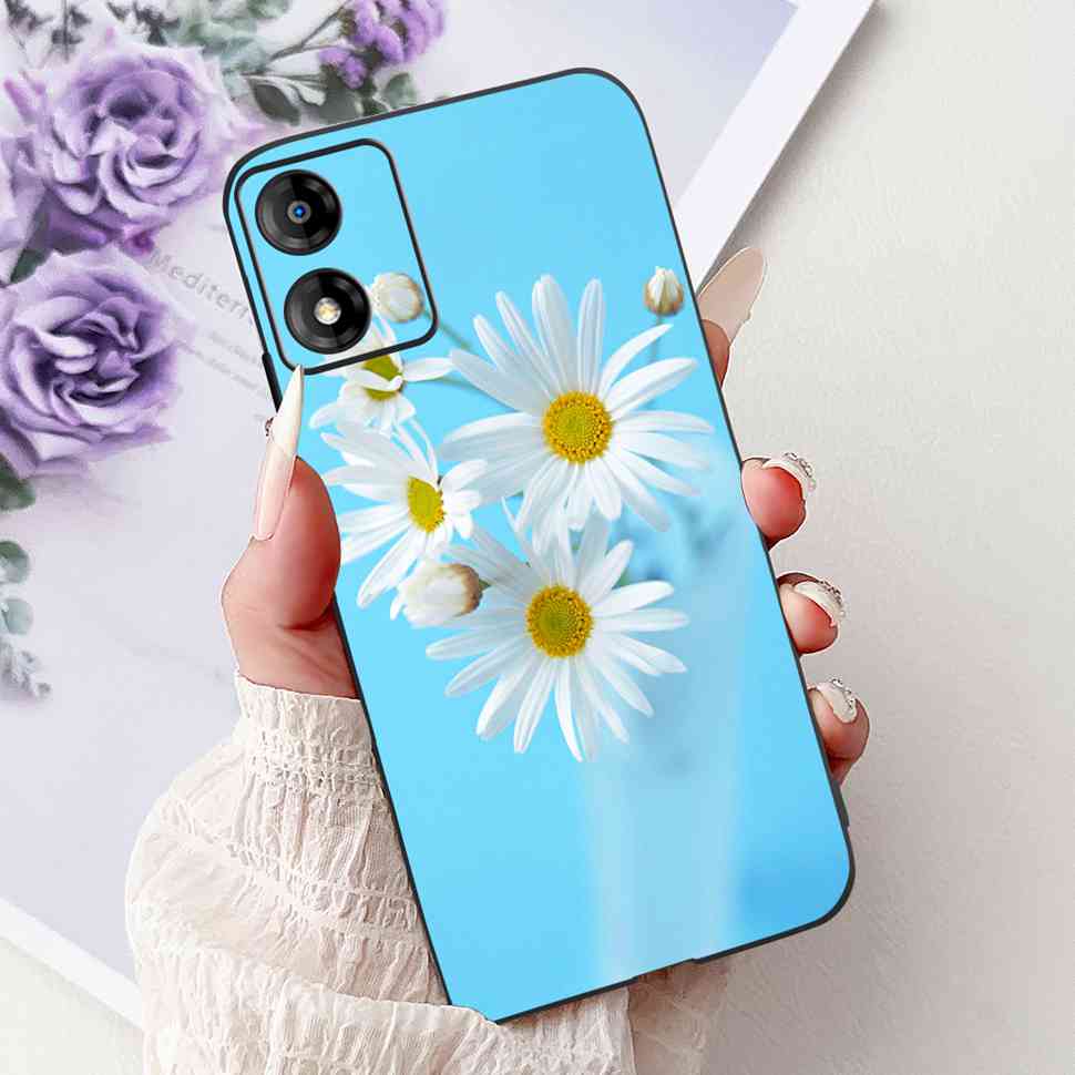 For Motorola Moto E13 4G 6.5" Case New Design Butterfly Tiger Soft Silicone TPU Black Cover For MOTO E13 MotoE13 4G Phone Shell
