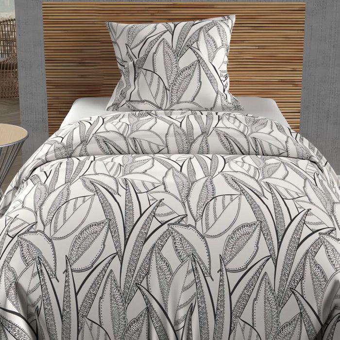 57 Thread Count Cotton Duvet Cover Set 140x200 Cm TOGO White, by Soleil D'ocre