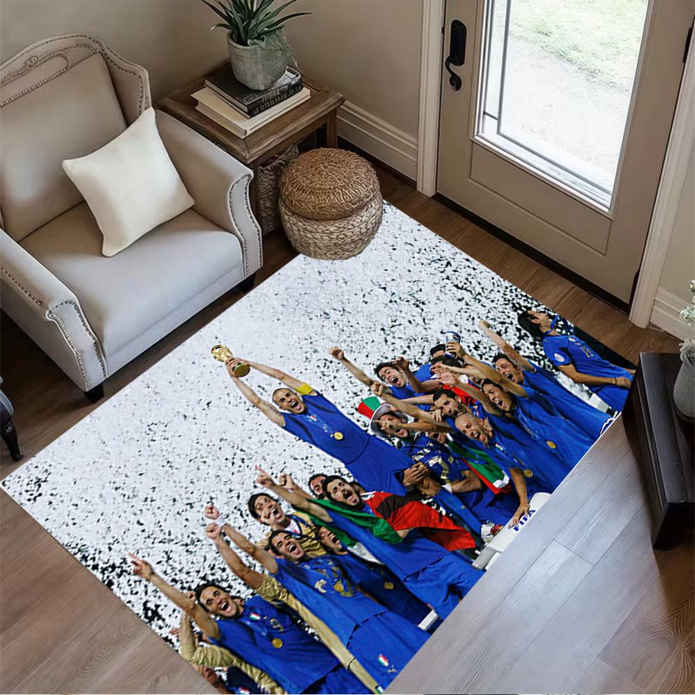 Soccer Player Action Floor Mat Perfect for Decorate room Kitchen Dormitory Dining Room Anti-slip Rug Anime Office Decor
