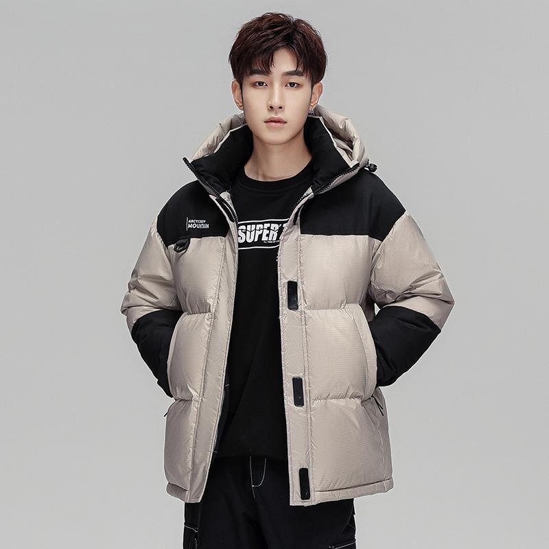 Мужская куртка-пуховик Trend Hong Kong Style Loose Large Size Thicked Couple Top Short