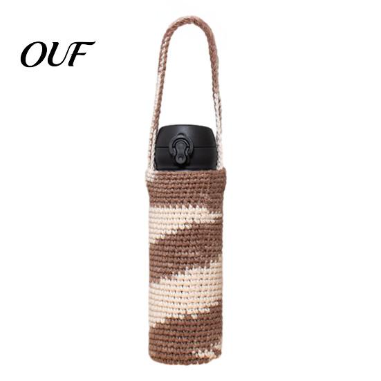 Handcrafted Crochet Pouch Hand Crocheted Cup Cover, Portable Elastic Wool Knit Sleeve, Breathable Soft Fabric Wrap Anti-Slip Protective Holder