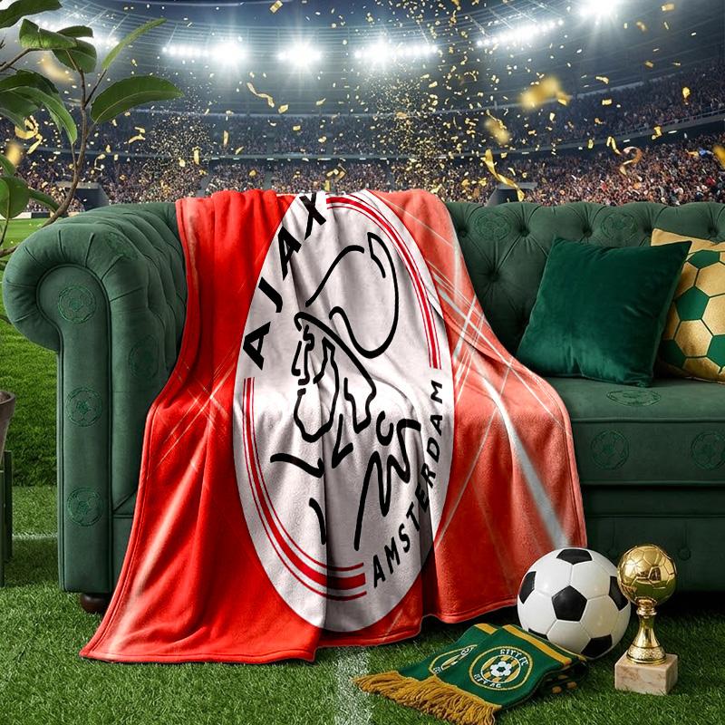 Bold Ajax Amsterdam Spirit Throws Blanket Flannel Blankets Plush for Couch Bed Gifts for Men Women Travel picnic blanket Christmas fan gifts