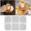 Silicone Coaster Resin Molds 6 Cavity Deep Round Epoxy Mold Large Reusable Silicone Coaster Molds for Resin Art DIY Craft Cups Mats