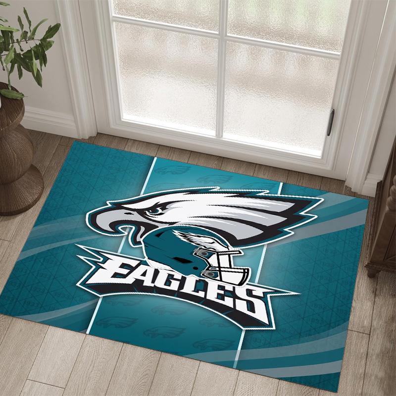 Дизайн Philadelphia Eagles Кристальный Велюровый Ковер Уютный Не?Нескользящий ковер с принтом для спальни, гостиной, прихожей
