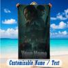 Beach Towel Custom Name Text, Quick Dry Large Towel For Beach HomeResident Evil