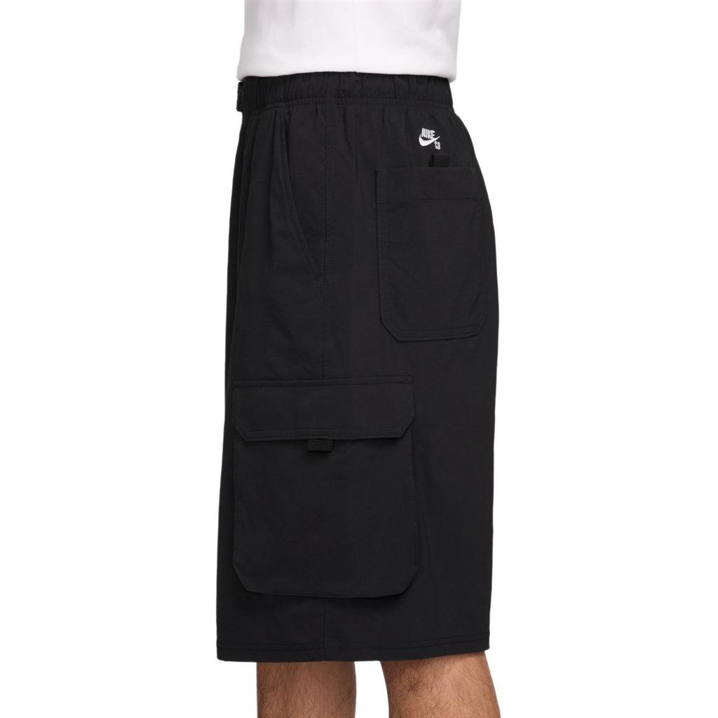 Nike Однотонные шорты карго средней посадки свободного кроя с быстрой сушкой, мужские шорты, черные HJ2909010
