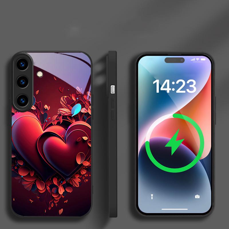 Великолепная Огненная Роза Подходит для Samsung Galaxy S26 Ultra S20 FE S21 S22+ S23 Plus S24 S25 Edge Магнетизм Стекло Чехол для Телефона