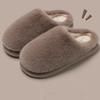 Winter Women's Faux Fur Warm Slippers-Plush Toe-Cover Slip-Resistant Cotton House Shoes,Soft Cozy Indoor Slides with Thick Sole