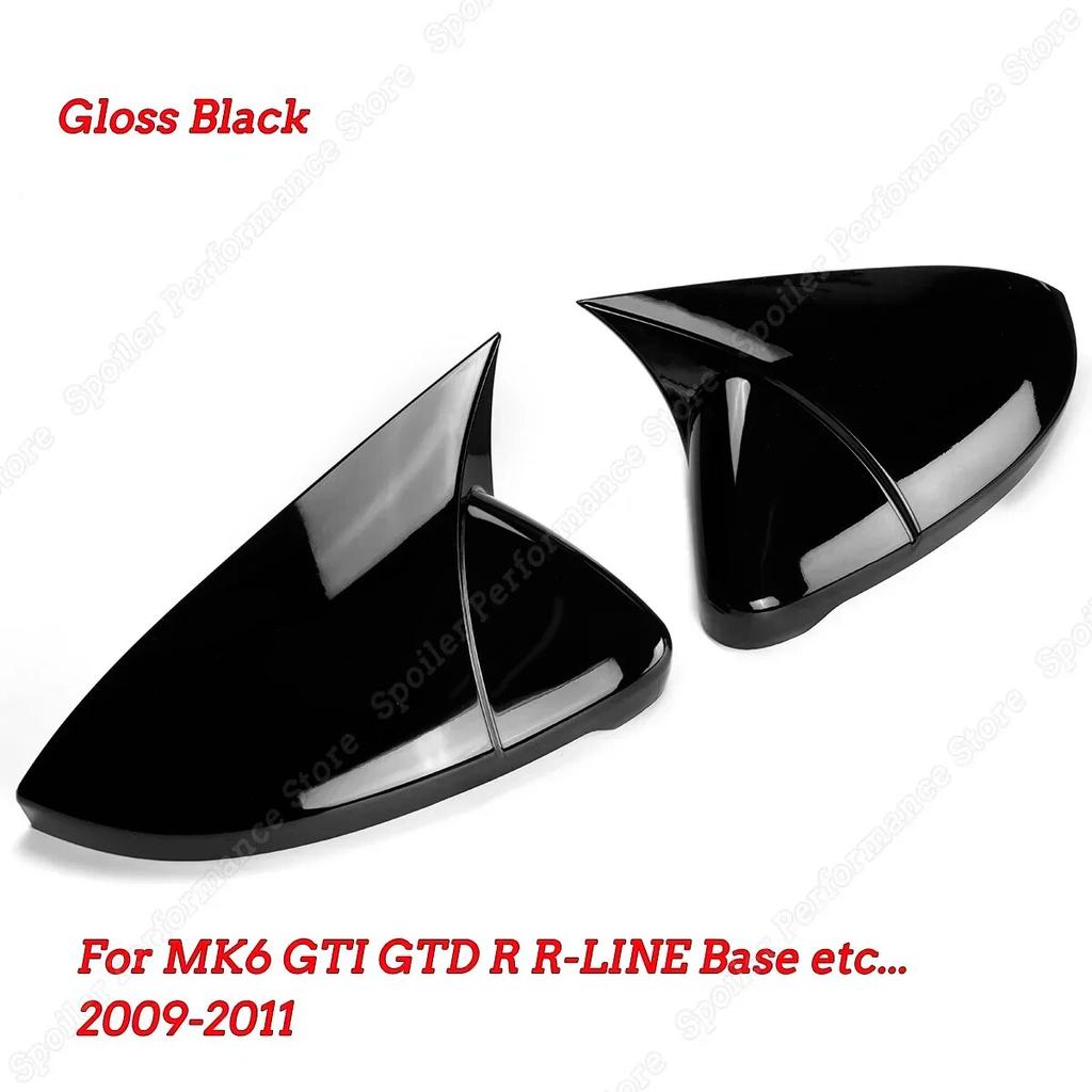 Для VW Golf MK6 MK7 7,5 GTI R GTD Base 2009-2 шт. боковые крышки зеркала заднего вида, колпачки для инструментов, чехол для зеркал, глянцевый черный тюнинг, новинка