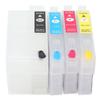 4 Colors Ink Cartridge with Permanent Chip Printer Refill Ink Box Replacement Black Cyan Magenta Yellow T252XL1 T252XL2