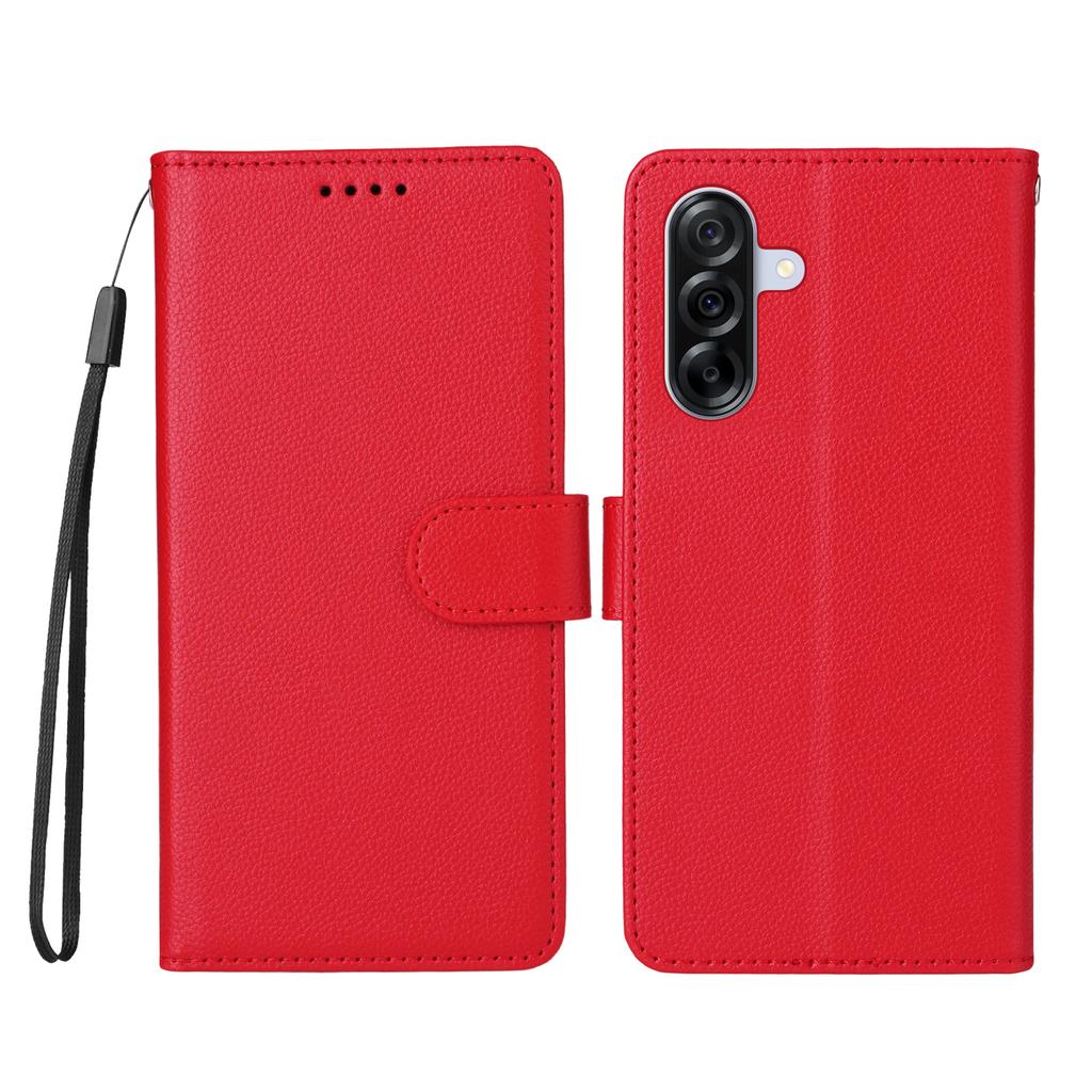 For Samsung Galaxy A36 5G Case RFID Blocking 3 Card Slots PU Leather Phone Cover with Wrist Strap