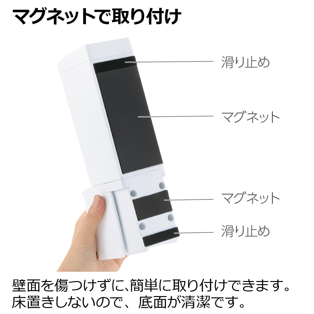 Richell Hover Магнитный пенный дозатор 1 шт. для рук и ванны x x 23 см полипропилен и вес 1 кг 500 мл, серый, (110048), Заправка одной рукой, Всплытие при нажатии,