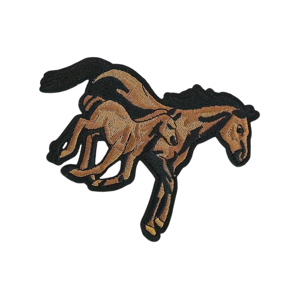 Horse Head Iron On Patches Applique Patches Animal Repair Patches Pony Embroidery Patches for Clothes Bag Decoration