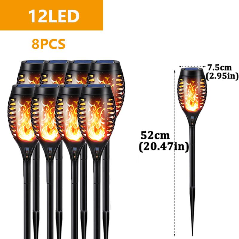 12/96 Светодиодное наружное солнечное ландшафтное освещение, светочувствительное освещение домашнего двора, атмосфера сада во дворе, свет пламени, рождественские украшения