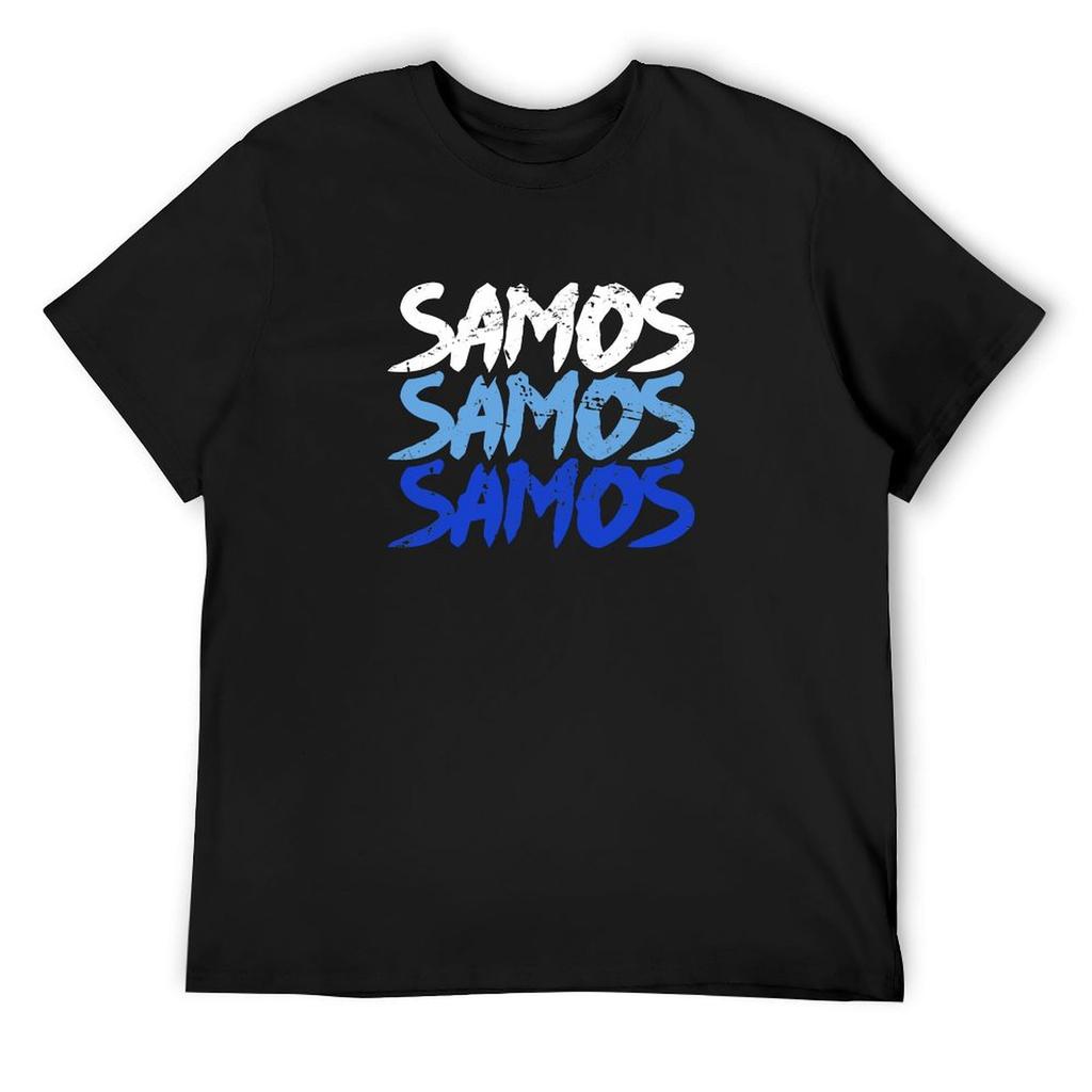 Greece Vacation / Greek Island Samos T-Shirt Blanks Baggy Shirts Cotton Man T-shirts Outfits for Men
