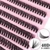Mixed Length Segmented False Eyelashes 40D Thickness DIY Grafting Eyelashes Fake Eyelash Set  Women