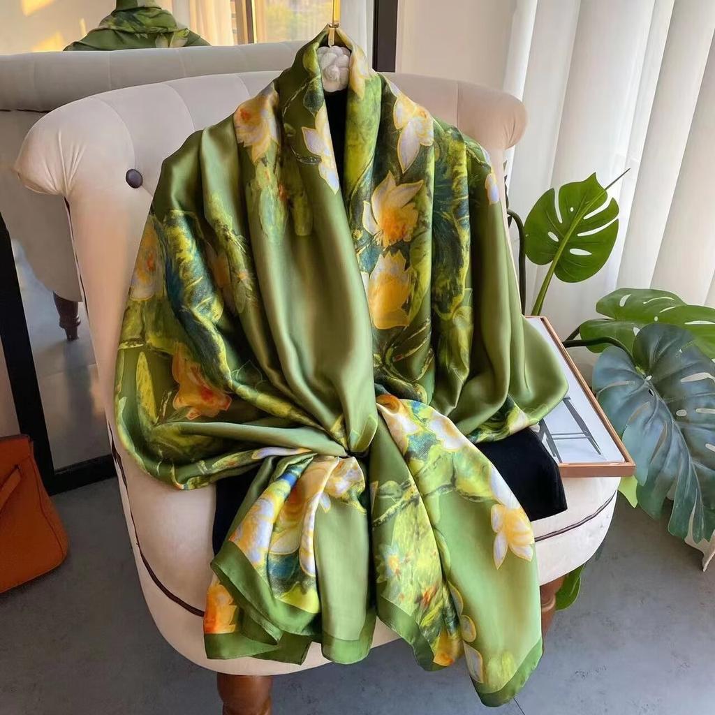Women's Spring and Summer Thin Section Temperament Sunscreen Silk Scarf
