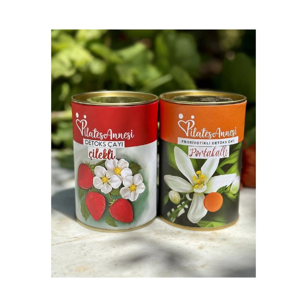 Набор 2 в 1, клубничный и пробиотический апельсиновый детокс-чай