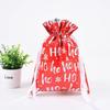 5Pcs Drawstring Gift Bag Santa Claus Snowman Candy Cookie Packaging Bag Christmas Candy Bags