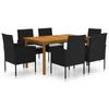 Día Y Noche - Día Y Noche 7-Piece Garden Dining Set Black