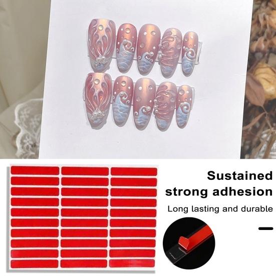 30 шт., прозрачная клейкая лента для кончиков ногтей, подставка для накладных ногтей, клейкие наклейки, двухсторонняя лента, полоска, наклеенный инструмент для практики маникюра