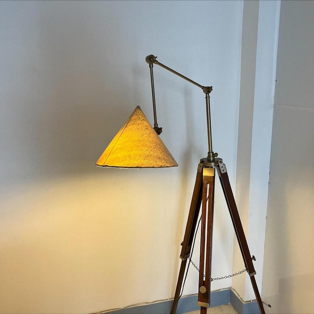 Wooden Tripod Floor Lamp With Fabric Shade Bedside Home Décor Lighting Light Living Room Décor Floor Lamp