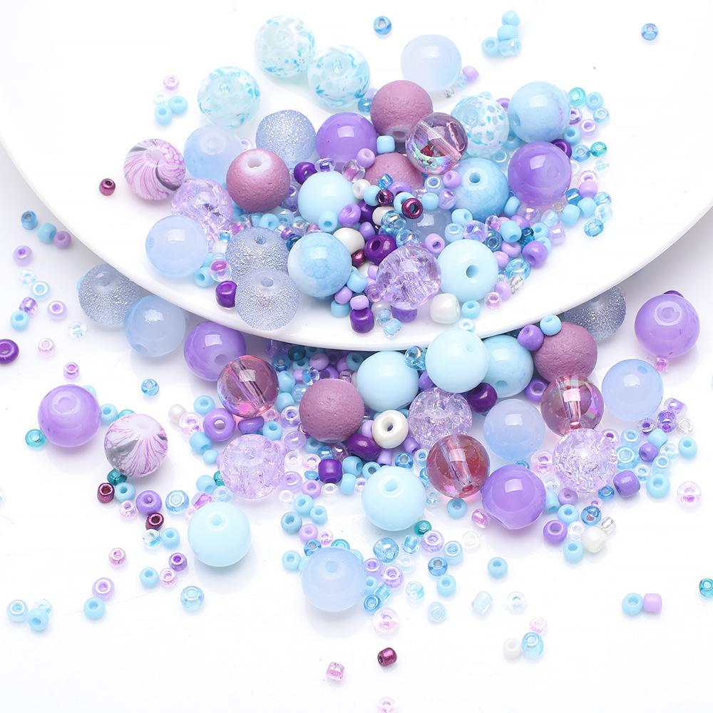 Контрастные хрустальные бусины, бусины просо, набор, браслет своими руками, ожерелье, серьги, бисерные украшения, аксессуары, бусины