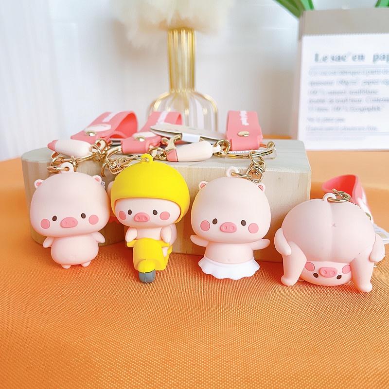 Милый 3D брелок в виде свинки Официальный дизайн Piggy Материал ПВХ Идеальный подарок на дни рождения и вечеринки