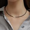 Prn293 Clear&Pearl Biz Necklace