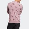 Adidas All-Over Print Sports Crew Neck Sweatshirt Men Tops Pink HE7449
