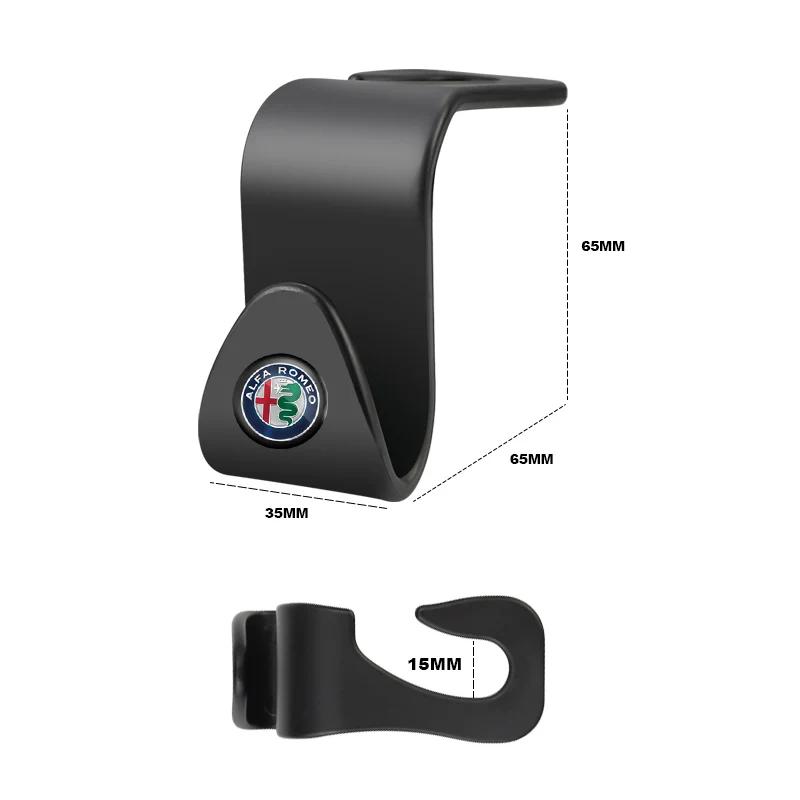 Car Stickers For Alfa Romeo 2Pcs Car Seat Back Hooks Auto Accessories For Alfa Romeo Spider Giulia Giulietta 156 Tonale Mito Ste