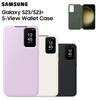 Samsung Чехол-кошелек S-View для телефона Galaxy S23 S23+ S23 Plus для Samsung Galaxy S23 S23+ Защитный чехол с умным маленьким экраном для просмотра