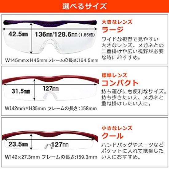 Hazuki Compact Clear Brown Лупа, 1,85-кратное увеличение, Линза,