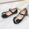 Girls Shoes New Fashion Kids Elegant Mary Janes for Party Wedding Shows Bow Children Fashion Moccasin Shoes Hook & Loop Chic PU