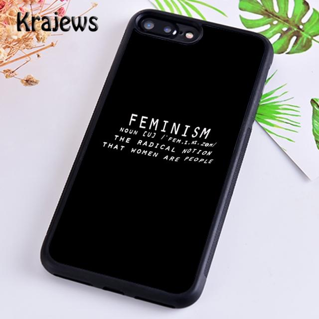 Мягкий чехол Krajews Feminist Feminism для iPhone 14 5 6s 7 8 plus X XR XS 11 12 13 pro max Samsung Galaxy S21 S22ultra