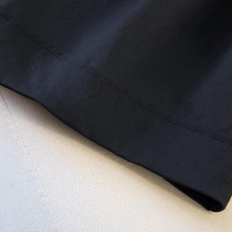 Sibaishai Women's Solid Elastic Waist Straight-Leg Casual Pants