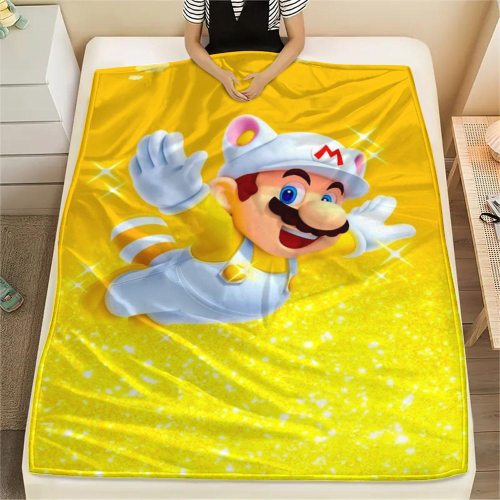 Mario Cozy Household Printed Blanket, Flannel Blanket Adapt to Bed, Sofa, Bedroom, Travel and Picnic Use.-TING