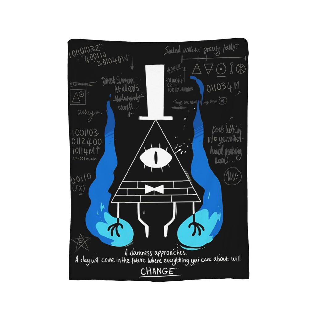 Bill Cipher Gravitys Falls blanket Velvet Textile Decor Portable Warm Throw blanket for Bed Office Bedding Throws