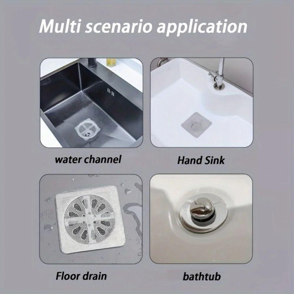 30Pcs Sink Strainers Disposable Floor Drain Sticker Anti-blocking Filter Mesh Stickers  Bathroom