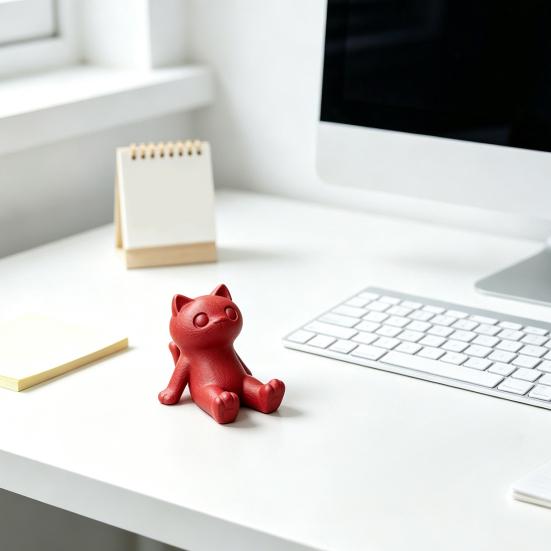 Прочная подставка для телефона из PLA, милый держатель-кошка, 3D-печатный лежащий настольный держатель для телефона, настольный декор для планшета, крепление, декор для дома и офиса, подарок для любителей