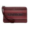 New Corner Zip Leather Wrist Bag Clutch Small Women's Dark Brown CH311-SVMZI