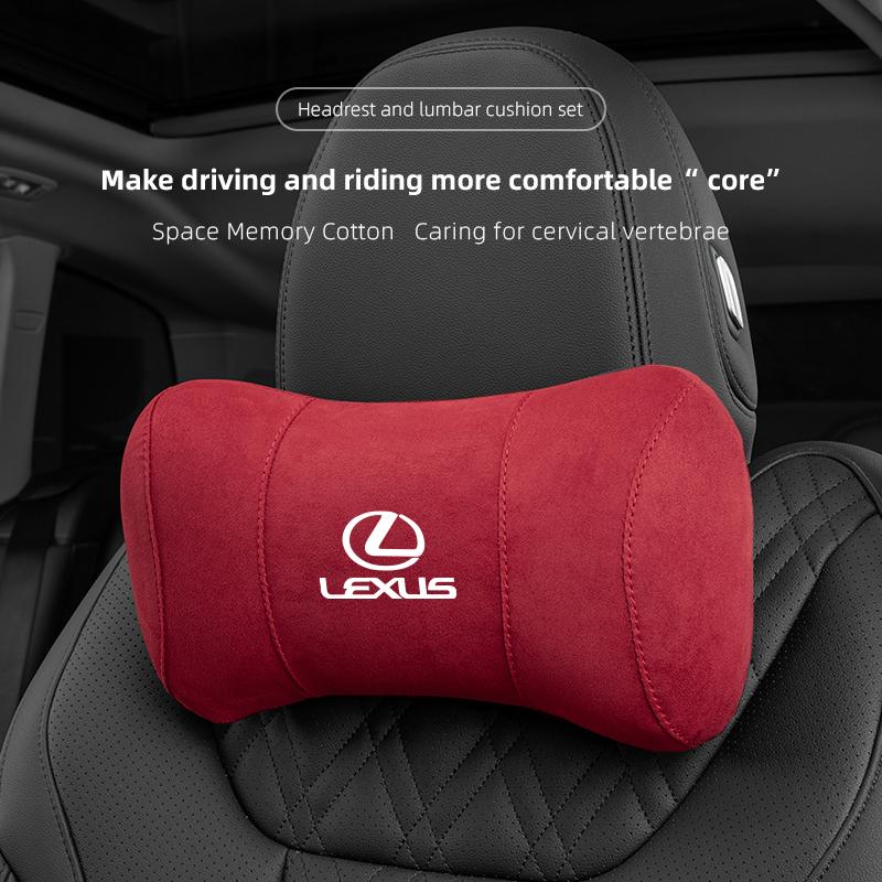Car Suede Headrest Memory Cotton Neck Pillow For Lexus RX330 IS250 Ct200h ES300h RX350 IS300h NX300h RX400h UX Auto Accessories