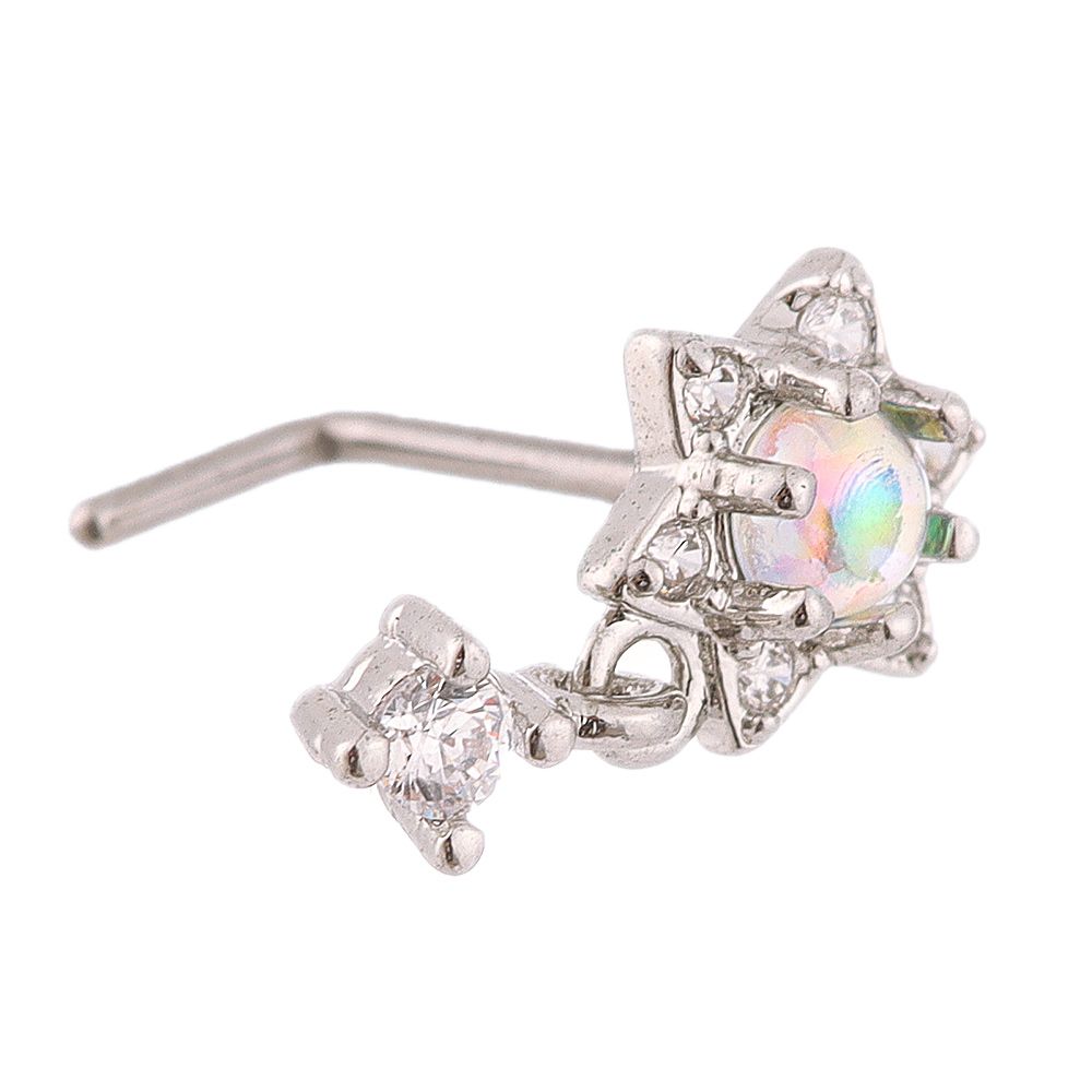 Мужчины Женщины Красочные Ювелирные Изделия L Висячие Носовые Пусеты Пирсинг Носовые Кольца Ногти