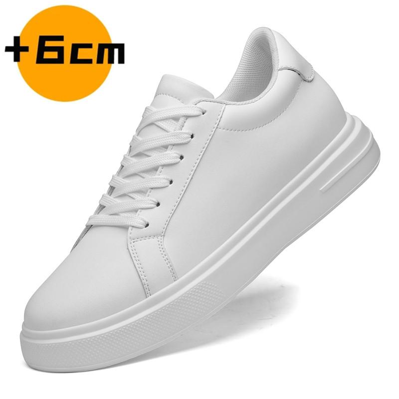 Fashion Men Invisible Height Increase Walking Shoes Breathable Lift Shoes Elevator Shoes for Fashion Men All-match Casual Sneakers 6 CM