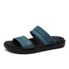 Summer popular men's new one-word slippers premium casual soft bottom thick bottom non-slip beach casual sandals