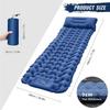 Camping Backpacking Air Mattress Outdoor Sleeping Pad with Foot Pump Air Pillow