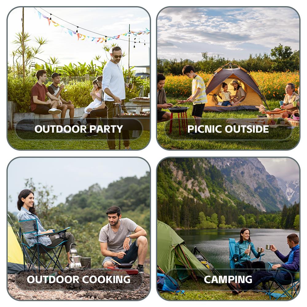 Набор походных тарелок и сковородок с антипригарным покрытием для походов, пикника и приготовления пищи, сверхлегкий портативный