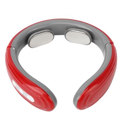 Импульсный массажер для шеи с подогревом 6 режимов 9 уровней интенсивности Снятие усталости Интеллектуальное TENS устройство для массажа шеи Красный