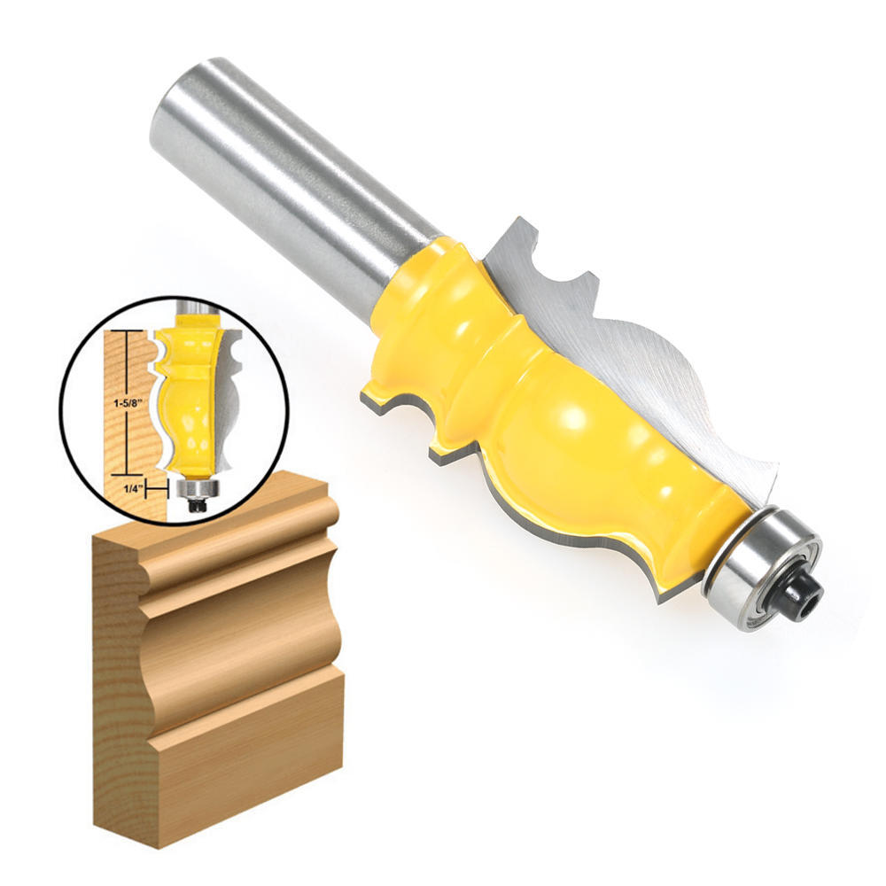 1 2 Shank Architectural Molding Router Bit Anti Kickback Mitered Trimming Milling Cutter Tool Carpenter Woodworking