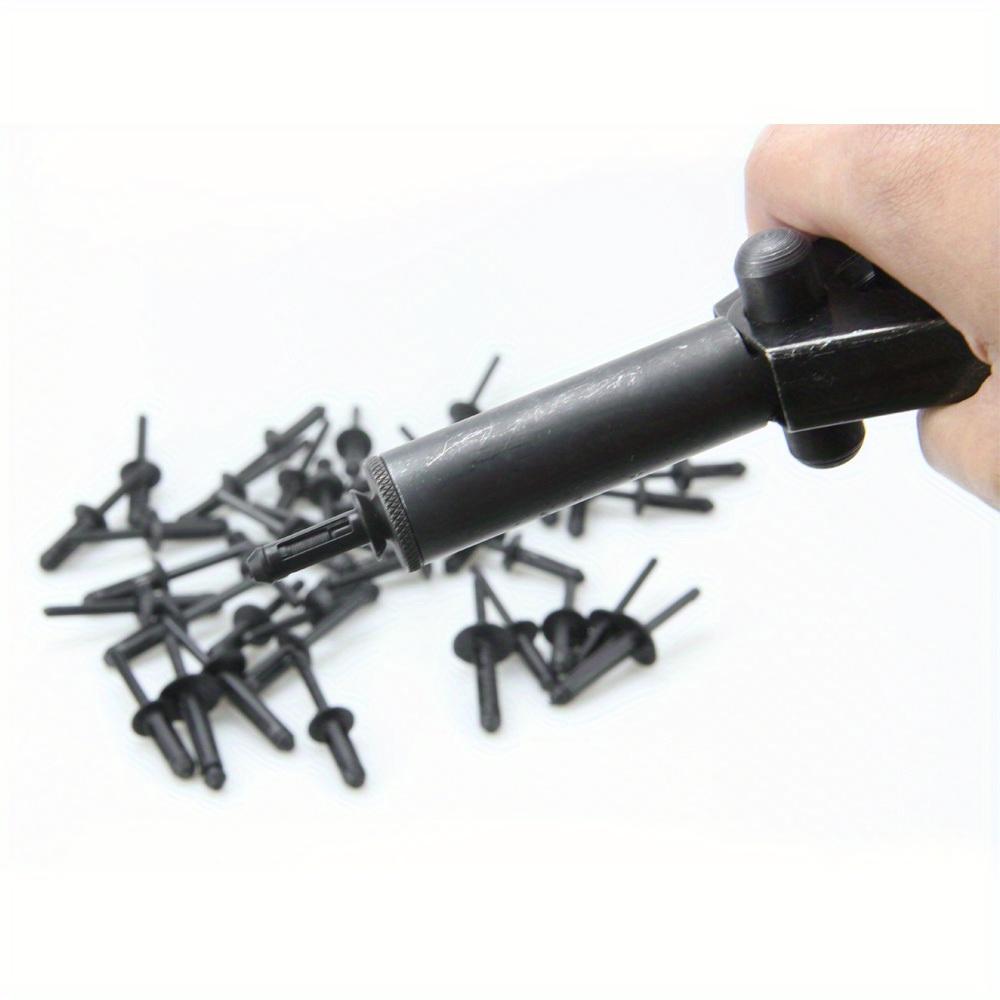 41PCS Plastic Rivet Gun 7 Inch Poly Hand Riveter Kit for Fastening Door Panels Automotive Trim Blind Rivet Gun with 40pcs POM Rivets